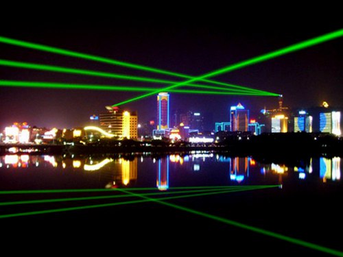 上海浦东单绿地标激光